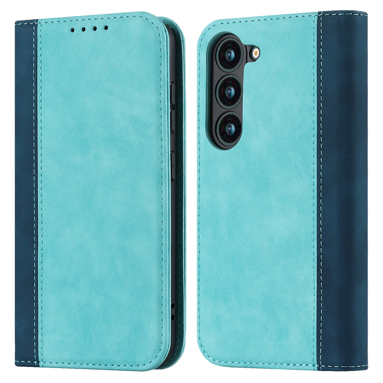 For Samsung Galaxy S23 Phone Cover Bi-color Splicing Magnetic Closure PU Leather Calf Texture Stand Flip Wallet Case For Samsung Galaxy S23 Phone Cover Bi-color Splicing Magnetic Closure PU Leather Calf Texture Stand Flip Wallet Case
